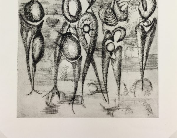 Black & White Modern Original Art - Otherworldly, Grangié, French, c.1960