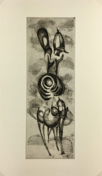 Black & White Modern Original Art - Otherworldly, Grangié, French, c.1960