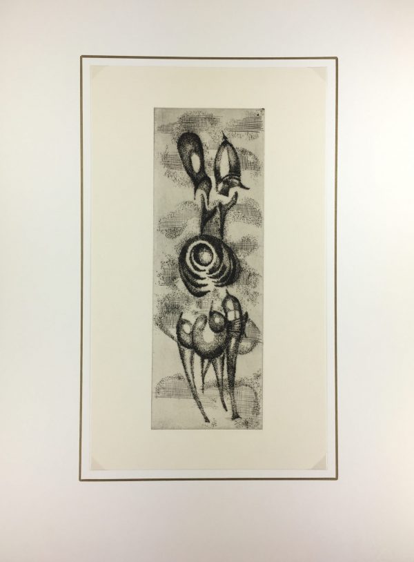 Black & White Modern Original Art - Otherworldly, Grangié, French, c.1960
