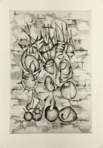 Black & White Modern Original Art - Otherworldly, Grangié, French, c.1960