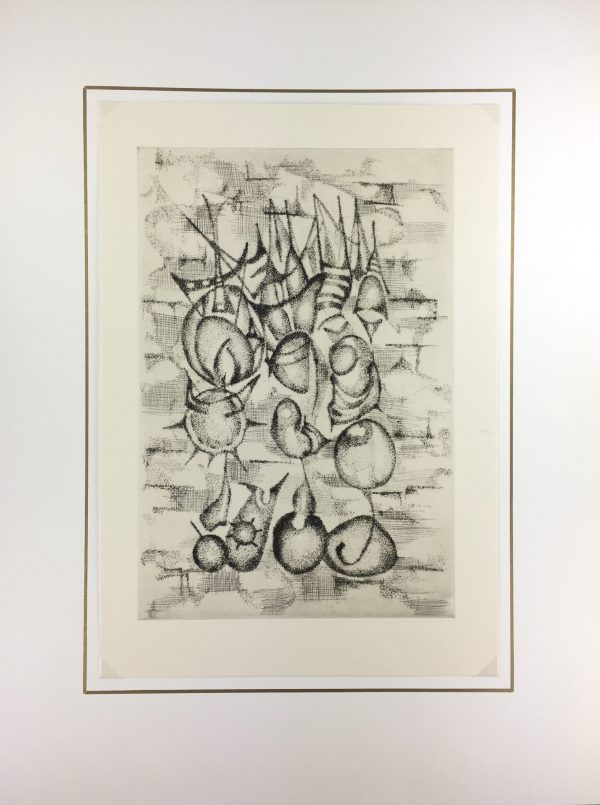 Black & White Modern Original Art - Otherworldly, Grangié, French, c.1960