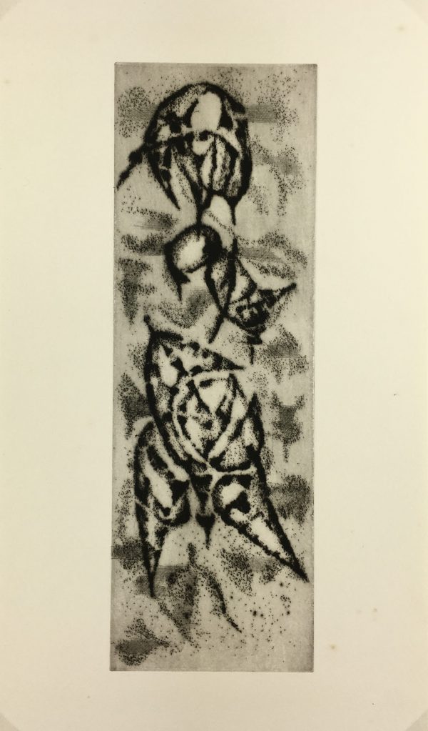 Black & White Modern Original Art - Otherworldly, Grangié, French, c.1960
