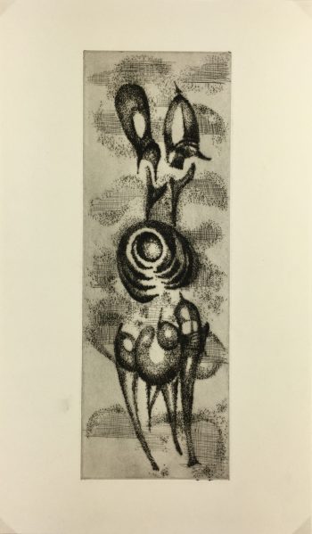 Black & White Modern Original Art - Otherworldly, Grangié, French, c.1960