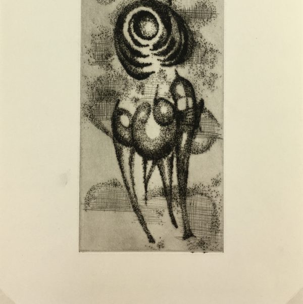 Black & White Modern Original Art - Otherworldly, Grangié, French, c.1960