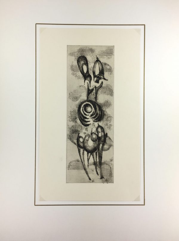 Black & White Modern Original Art - Otherworldly, Grangié, French, c.1960