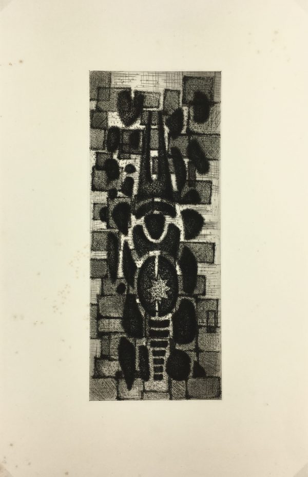 Black & White Modern Original Art - Otherworldly, Grangié, French, c.1960