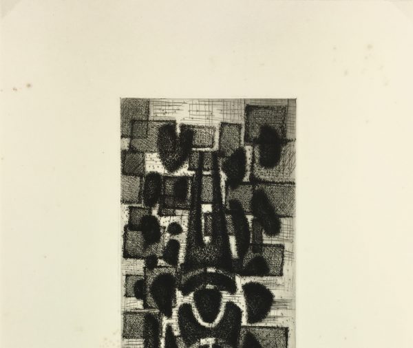 Black & White Modern Original Art - Otherworldly, Grangié, French, c.1960