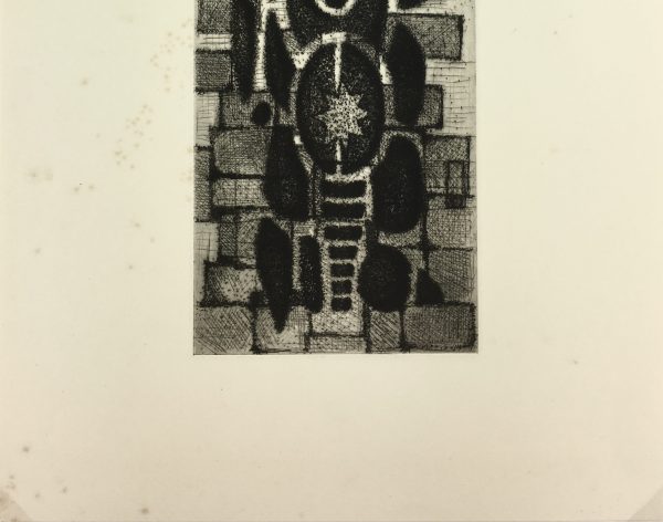 Black & White Modern Original Art - Otherworldly, Grangié, French, c.1960