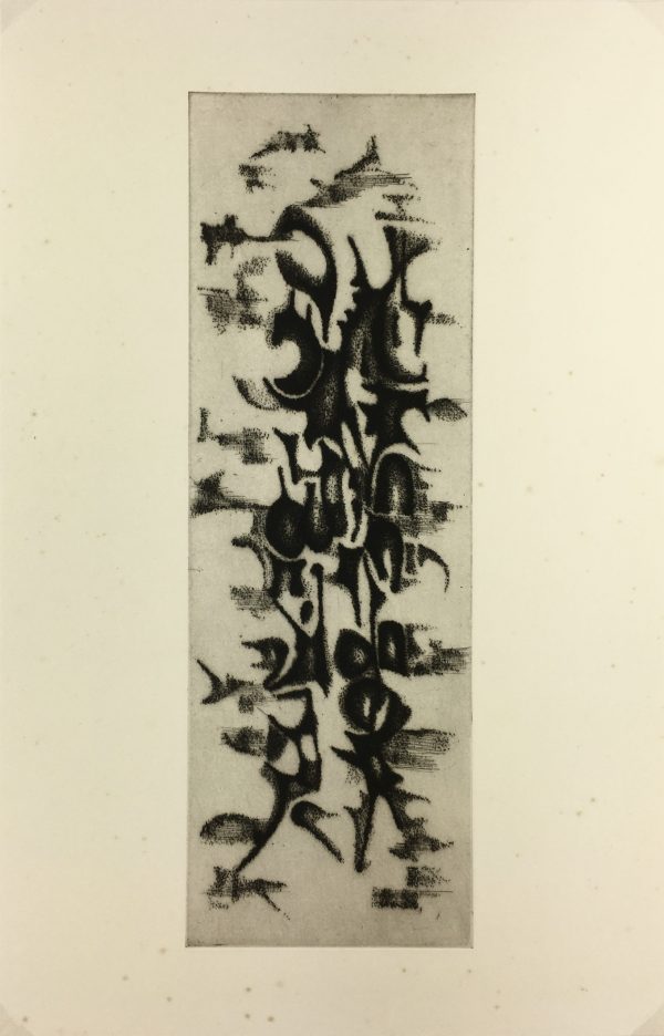 Black & White Modern Original Art - Otherworldly, Grangié, French, c.1960