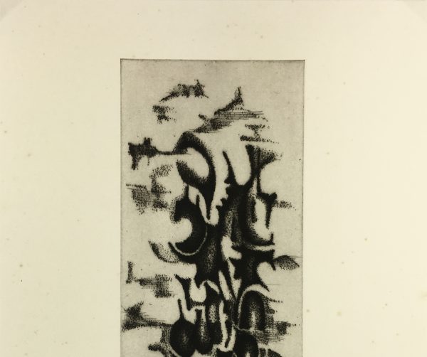 Black & White Modern Original Art - Otherworldly, Grangié, French, c.1960