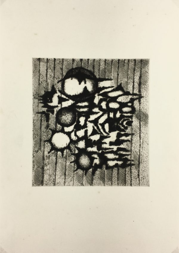 Black & White Modern Original Art - Otherworldly, Grangié, French, c.1960