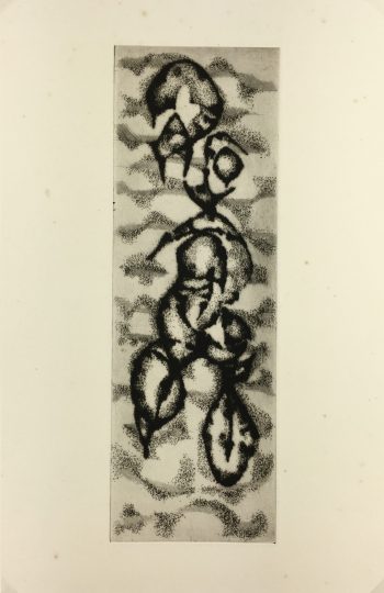 Black & White Modern Original Art - Otherworldly, Grangié, French, c.1960
