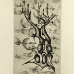 Black & White Modern Original Art - Otherworldly, Grangié, French, c.1960