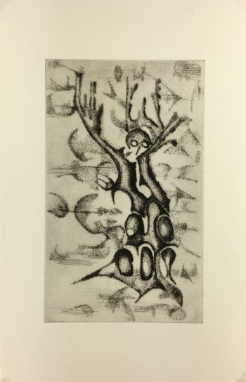 Black & White Modern Original Art - Otherworldly, Grangié, French, c.1960