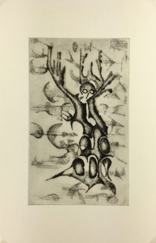 Black & White Modern Original Art - Otherworldly, Grangié, French, c.1960