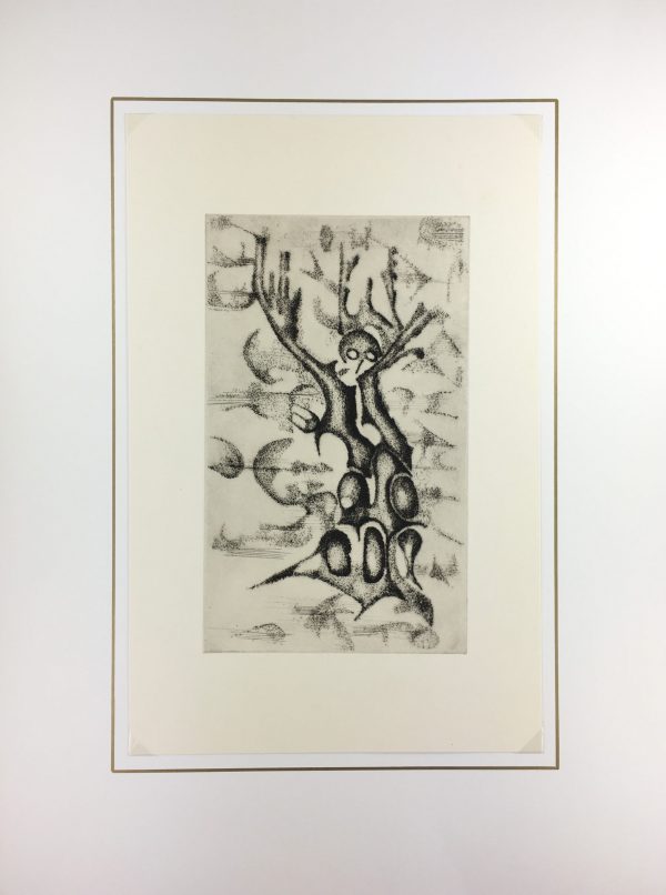 Black & White Modern Original Art - Otherworldly, Grangié, French, c.1960