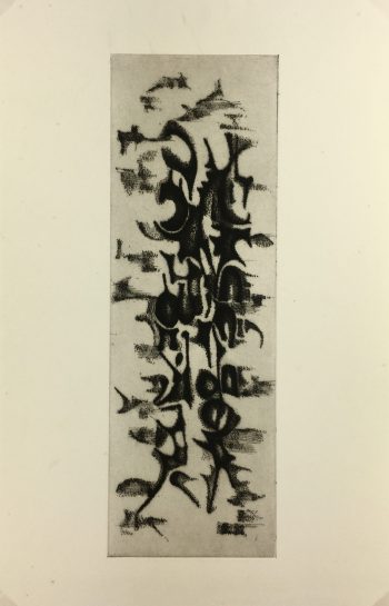 Black & White Modern Original Art - Otherworldly, Grangié, French, c.1960