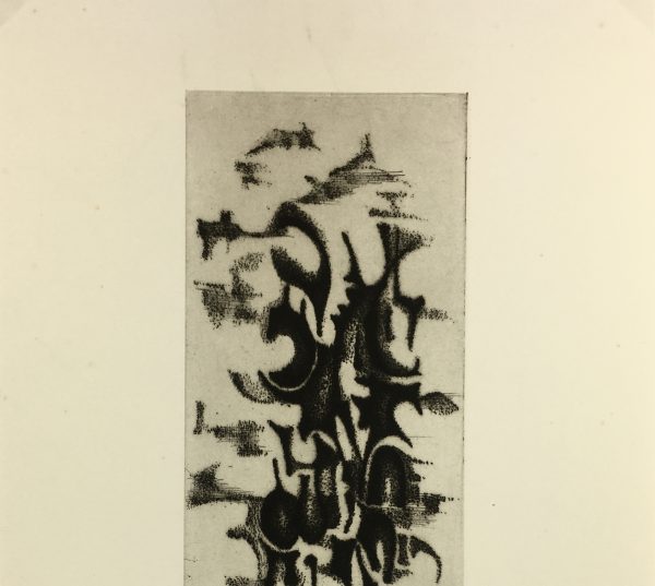 Black & White Modern Original Art - Otherworldly, Grangié, French, c.1960
