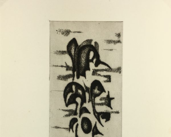 Black & White Modern Original Art - Otherworldly, Grangié, French, c.1960