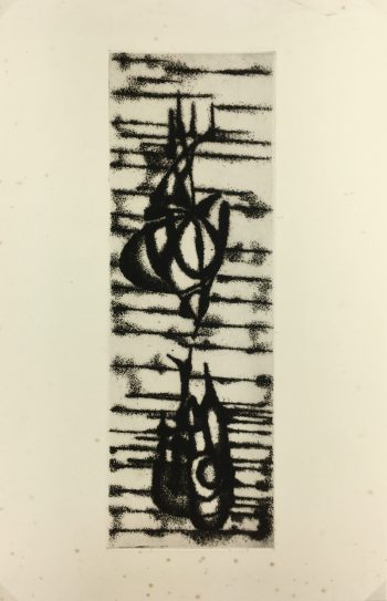 Black & White Modern Original Art - Otherworldly, Grangié, French, c.1960