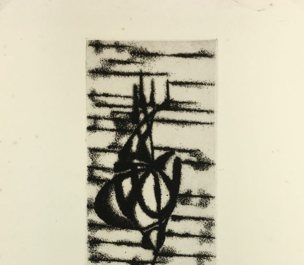 Black & White Modern Original Art - Otherworldly, Grangié, French, c.1960