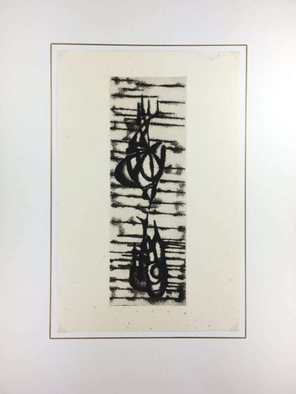 Black & White Modern Original Art - Otherworldly, Grangié, French, c.1960