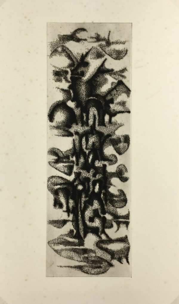 Black & White Modern Original Art - Otherworldly, Grangié, French, c.1960