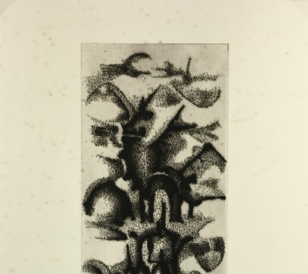 Black & White Modern Original Art - Otherworldly, Grangié, French, c.1960
