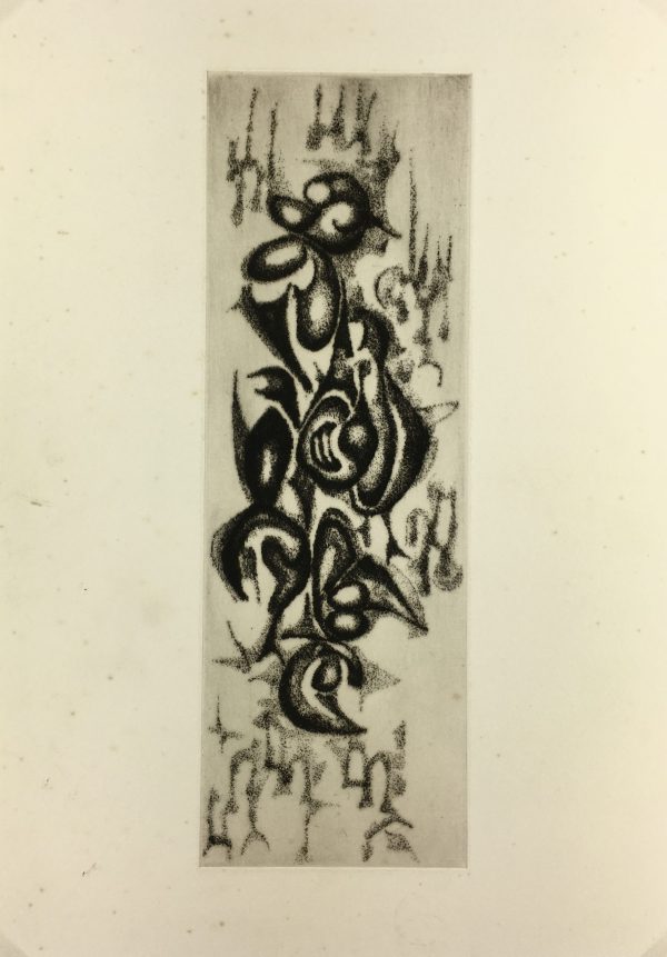 Black & White Modern Original Art - Otherworldly, Grangié, French, c.1960