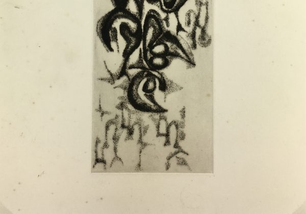 Black & White Modern Original Art - Otherworldly, Grangié, French, c.1960