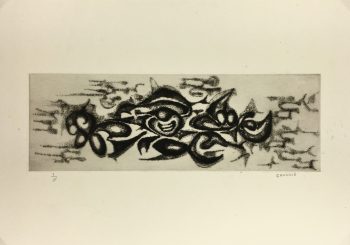 Black & White Modern Original Art - Otherworldly, Grangié, French, c.1960