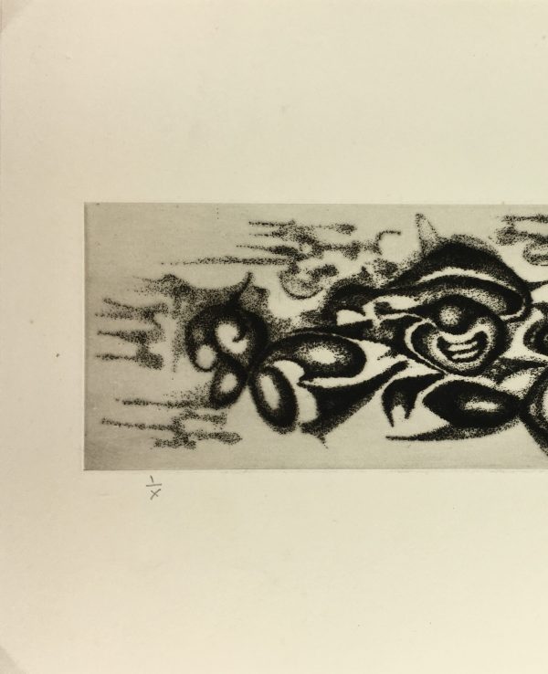 Black & White Modern Original Art - Otherworldly, Grangié, French, c.1960