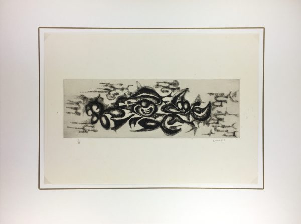 Black & White Modern Original Art - Otherworldly, Grangié, French, c.1960