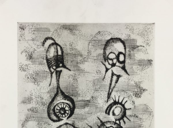 Black & White Modern Original Art - Otherworldly, Grangié, French, c.1960