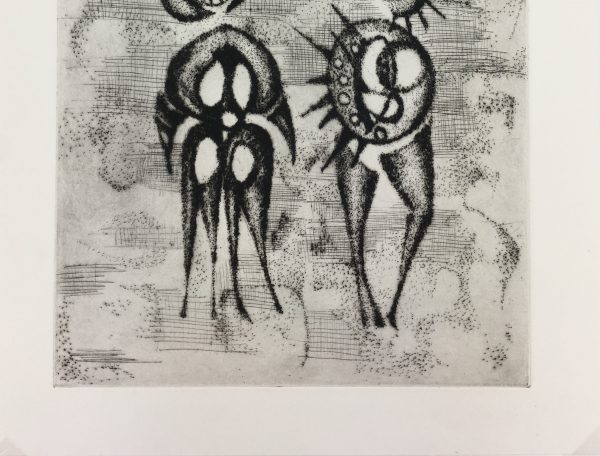 Black & White Modern Original Art - Otherworldly, Grangié, French, c.1960