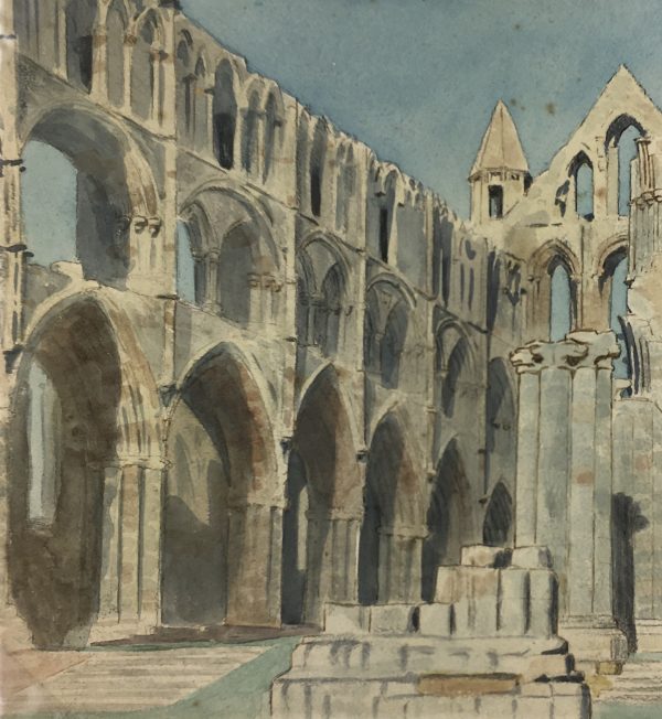 Churches & Chapels Original Art - Watercolor - Old Church, c.1930