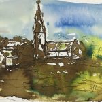 Churches & Chapels Original Art - Church Steeple, Amy Even, 2012