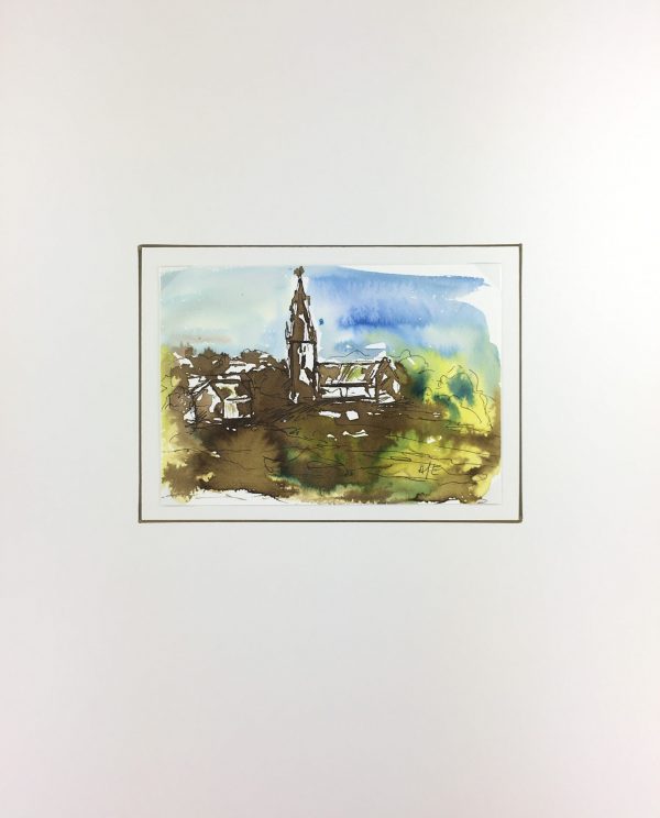 Churches & Chapels Original Art - Church Steeple, Amy Even, 2012