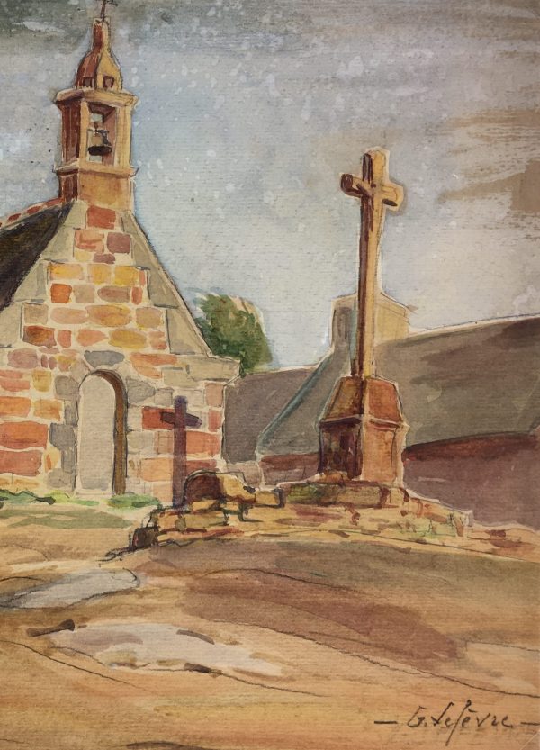Churches & Chapels Original Art - Trebeuzden, G. Lefèvre, c.1920