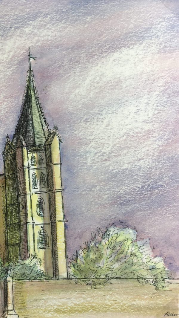 Churches & Chapels Original Art - Church, Fischer, c.1960