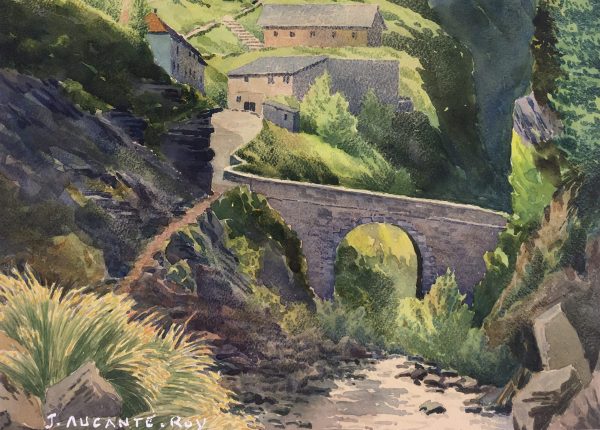 Churches & Chapels Original Art - Chateau Fort, J. Aucante-Roy, c.1920