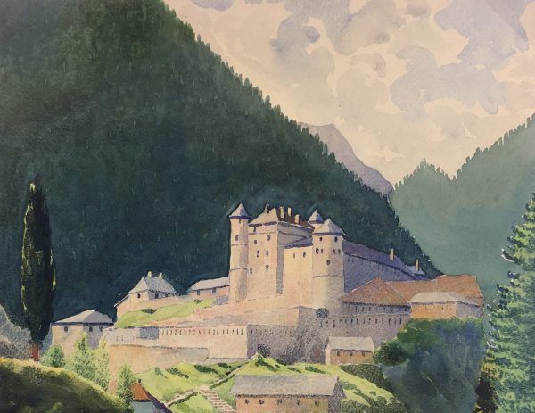 Churches & Chapels Original Art - Chateau Fort, J. Aucante-Roy, c.1920