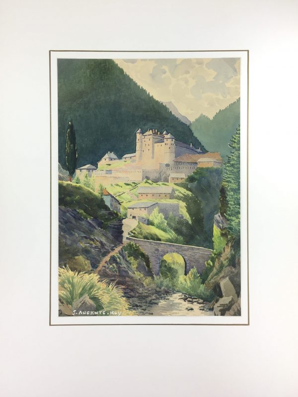 Churches & Chapels Original Art - Chateau Fort, J. Aucante-Roy, c.1920