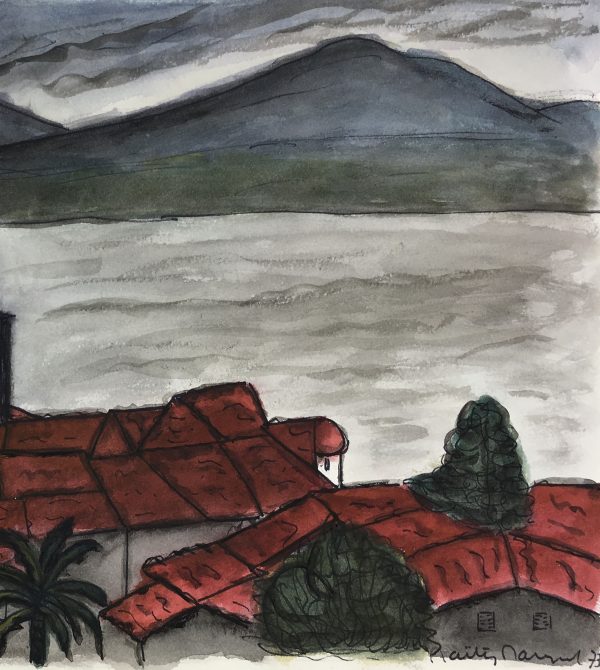 Coastal France Original Art - Mediterranean by Night, Signed, 1973