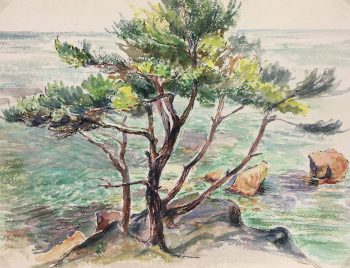 Coastal France Original Art - Côte d' Azur, G. Lefevre, 1968