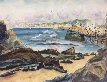 Coastal France Original Art - Riviera, Magnard, c.1950
