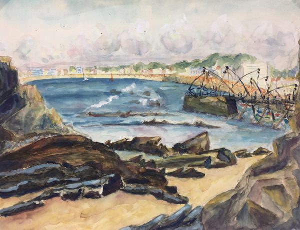 Coastal France Original Art - Riviera, Magnard, c.1950