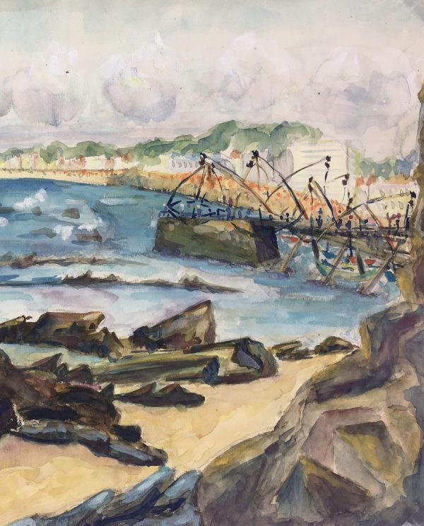 Coastal France Original Art - Riviera, Magnard, c.1950