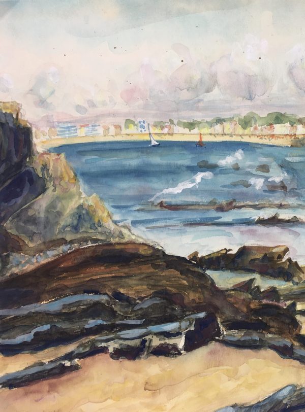 Coastal France Original Art - Riviera, Magnard, c.1950