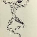 Dance Original Art - Dancer, Baumer, c.1950